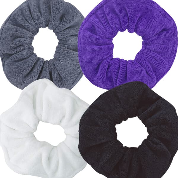 INF Mjuka Hårband i Mikrofiber - 4-pack Blandade Färger Grå
