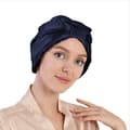 Pikkukuva 1 / 4: INF 100 % Mulberry-silkkinen hiustenhoitohattu Laivastonsininen