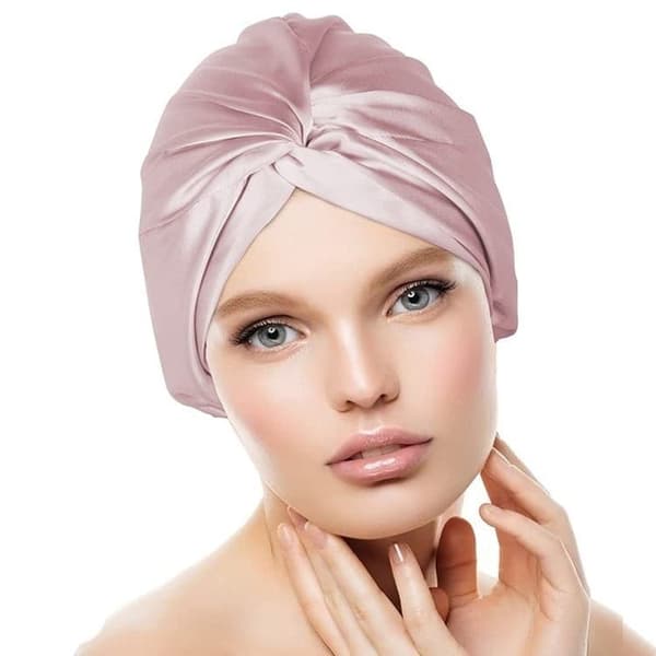 Luksus Satin Beanie 2-i-1 - Sleeping Beanie & Swim Beanie til langt og krøllet hår