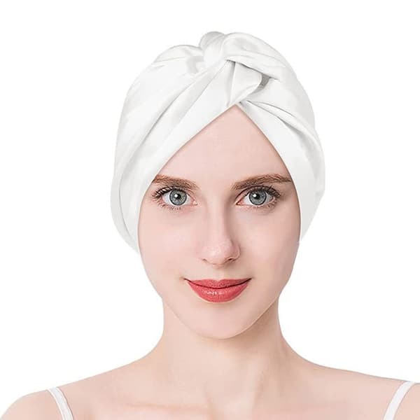 Luksus Satin Beanie 2-i-1 - Sleeping Beanie & Swim Beanie til langt og krøllet hår