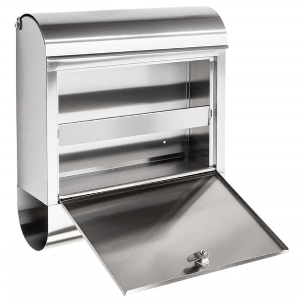 HI Postkasse rustfritt stål 38x12x42,5 cm