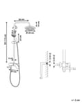 Miniatyrbilde 3 av 11: Dusjsett Hvit Messing med Regnfunksjon Matt finish Glamour Moderne