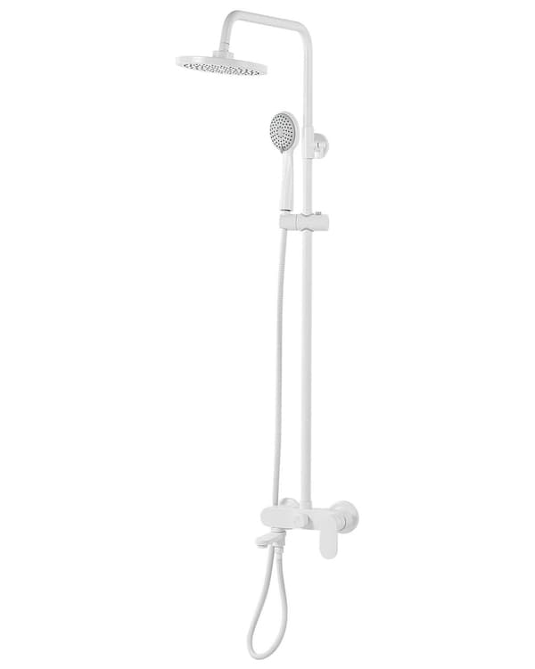 Dusjsett Hvit Messing med Regnfunksjon Matt finish Glamour Moderne