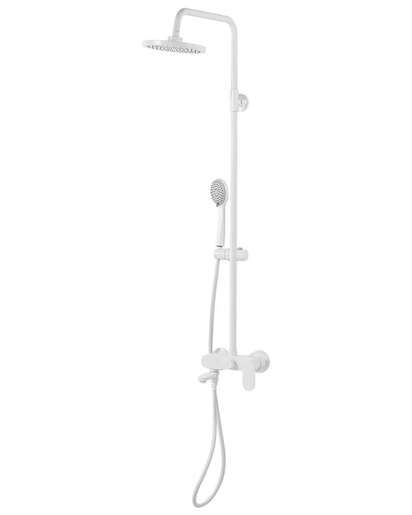 Dusjsett Hvit Messing med Regnfunksjon Matt finish Glamour Moderne