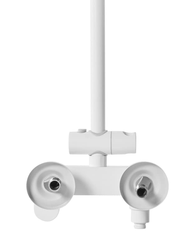 Dusjsett Hvit Messing med Regnfunksjon Matt finish Glamour Moderne