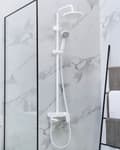Miniatyrbilde 2 av 11: Dusjsett Hvit Messing med Regnfunksjon Matt finish Glamour Moderne