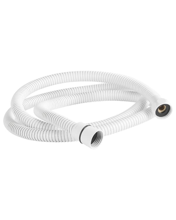 Frittstående Blandebatteri for Badekar Hvit Matt Messing med Hånddusj og Gulvmontert Hånddusj Moderne Design