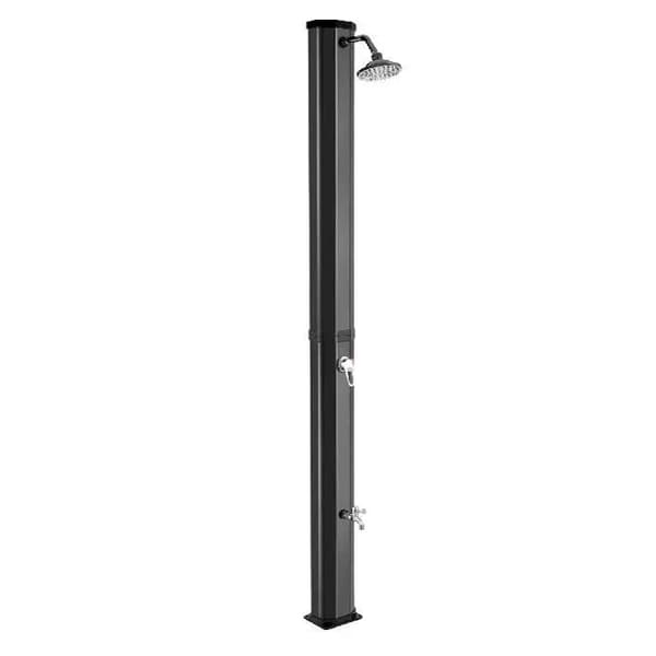 40L soluppvärmd utomhusdusch, stor vattenkapacitet, justerbar temperatur, 360° duschhuvud, hållbar konstruktion, enkel installation
