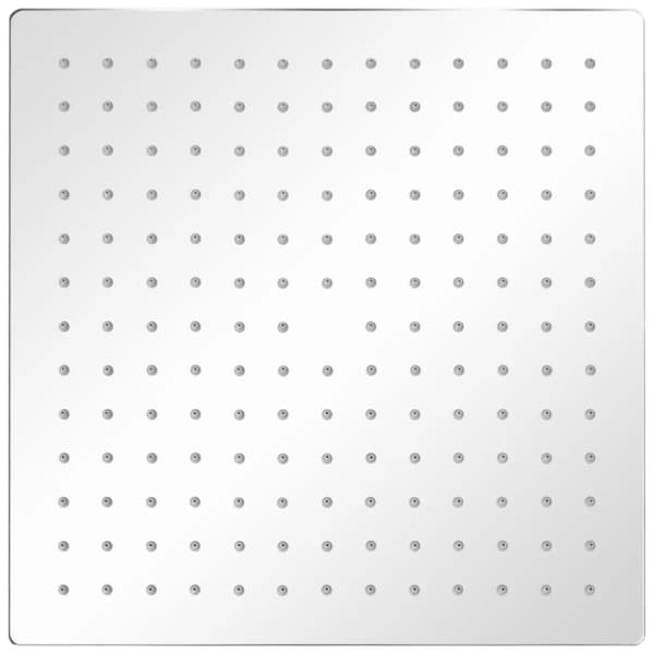 Takduschhuvud rostfritt stål 30x30 cm fyrkantigt