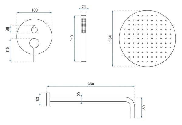 BRUSEDÆT INDSPÆNDET REA LUNGO SORT METALLISK + BOX