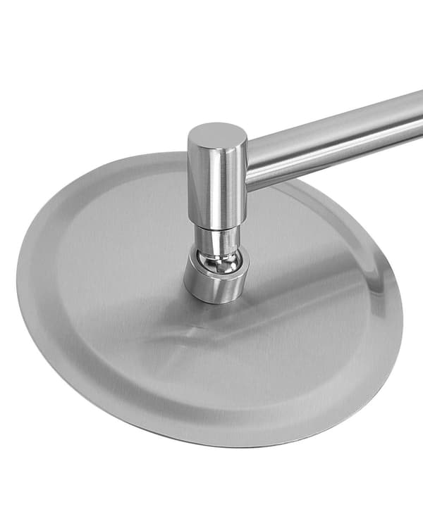 Udendørsbruser Sølvkrom Stål 210 cm Moderne Udebruser med Varmt Vand til Haven med Rundt Brusehoved Design Havebruser med Blandingsbatteri