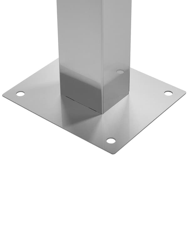 Udendørsbruser Sølvkrom Stål 210 cm Moderne Udebruser med Varmt Vand til Haven med Rundt Brusehoved Design Havebruser med Blandingsbatteri
