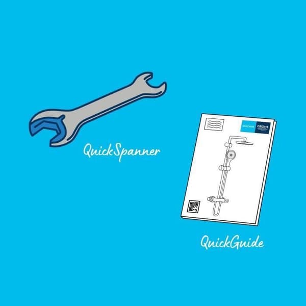 Duschpelare med manuell avledare - Vattenbesparing - GROHE Vitalio Comfort 250 - Krom - 26986001