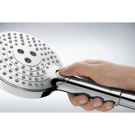 Raindance Select S Duschpelare 240 1jet PowderRain med termostatblandare borstad svart (27633340)