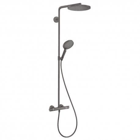 Raindance Select S Duschpelare 240 1jet PowderRain med termostatblandare borstad svart (27633340)