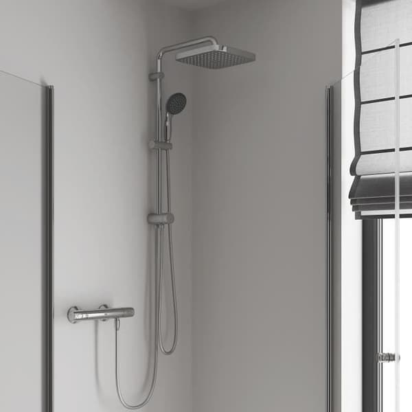 GROHE Duschpelare med manuell avledare Vitalio Start 250, 250 mm duschhuvud, 1 handdusch med jetstrålar, 26698000