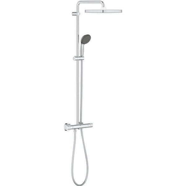 GROHE Duschpelare med Vitalio Start 250 termostatblandare, dusch, 50 % vattenbesparing, 250 mm duschhuvud, 26696000