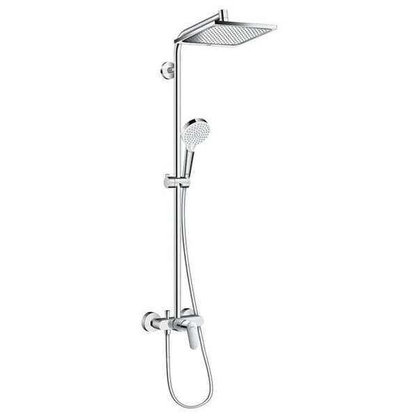 hansgrohe Crometta E 240 1-stråle duschpelare, mekanisk blandare, krom, 27284000