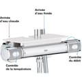 Miniatyrbild 5 av 8: GROHE Vitalio Joy 260 termostatisk duschblandare, 260 mm takdusch, 3-jets handdusch, krom, 26403002