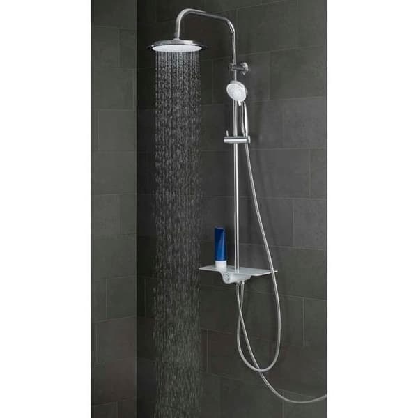 SCHÜTTE Takduschset Vit-krom duschhuvud 434593