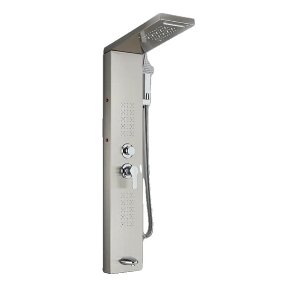 Børstet Nikkel Brusepanel, Energi Effektiv LED, Dobbelt Temperaturkontrol,Børstet Nikkel 6002