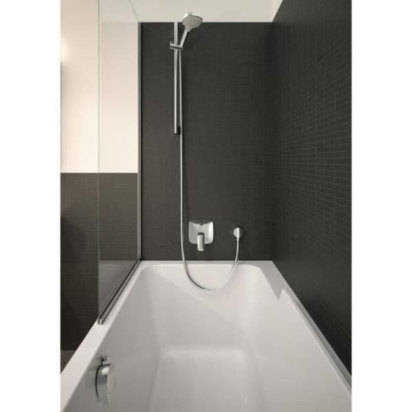 hansgrohe Croma Select E Vario EcoSmart duschset 9 l/min med Unica'Croma stång 65 cm Vit/Krom 26583400