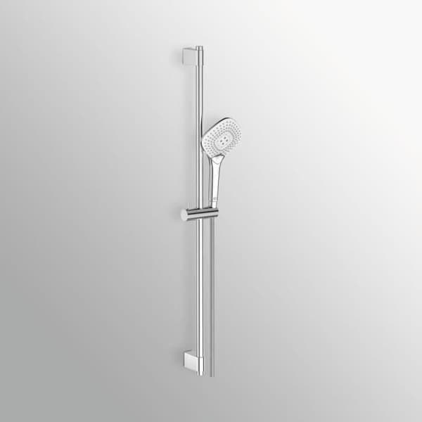Duschset - IDEALRAIN EVO - 90 cm stång och 12,5 cm 3J diamant handdusch - Krom - Ideal Standard
