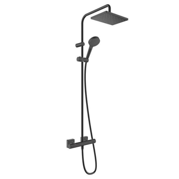 Hansgrohe Vernis Shape Duschpelare 230 1jet med termostatblandare, mattsvart (26286670)