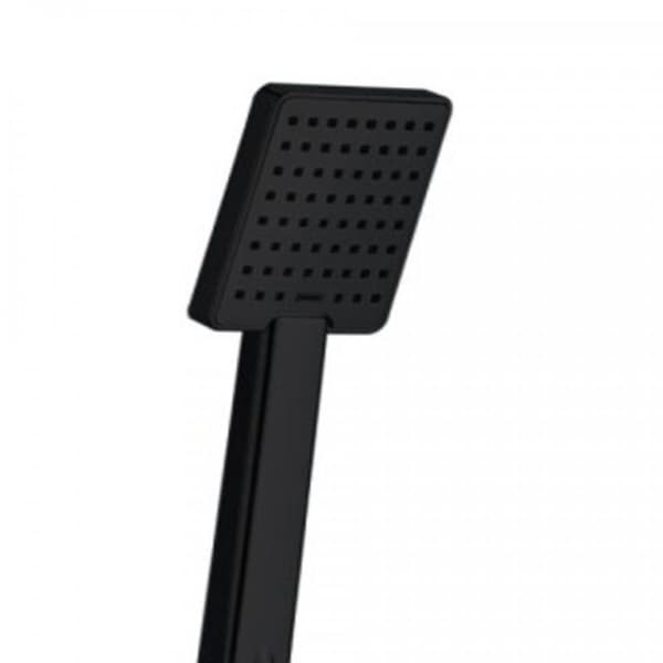 Mat Sort Termostatisk Brusepanel med Regndusche & Håndbruser - 30cm