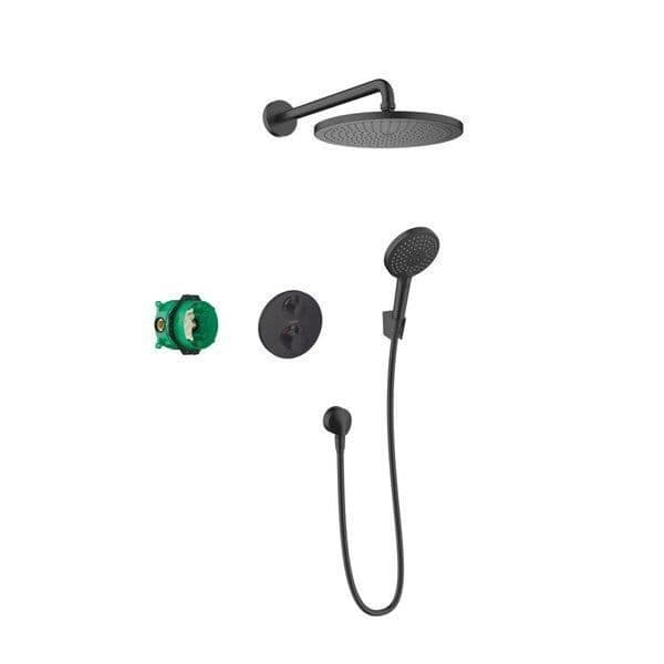Hansgrohe Croma select hg duschset med puderregn 240 takdusch mattsvart