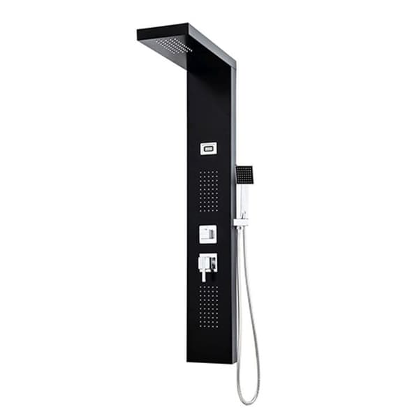 ROUSSEAU Torquay svart hydromassageduschpelare - LED-display
