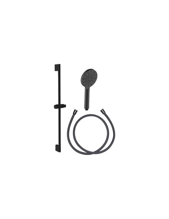 Duschset - DISFLEX - Matt svart - Duschhandtag 3 lägen - Slang 1,5 m - Stång Ø19 mm