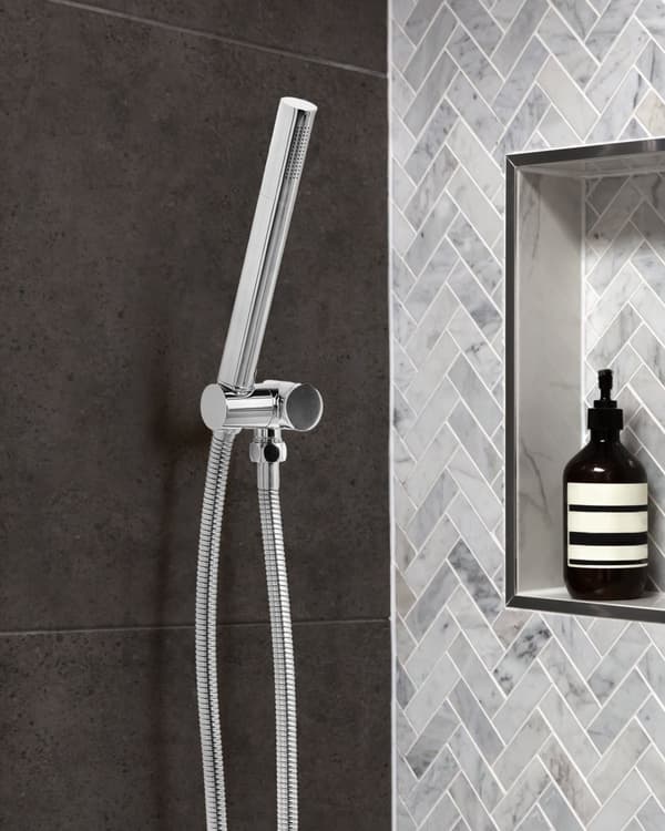 Dusjhode Sølv Metall 1 Spray Modus Moderne Design Minimalistisk Stil