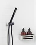 Miniatyrbilde 2 av 5: Dusjhode Svart Metall 1 Spray Modus Moderne Design til Baderom
