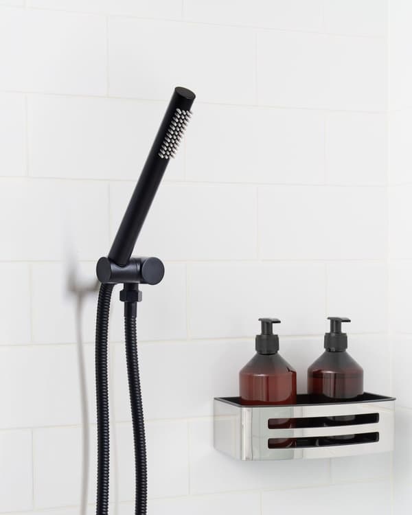 Dusjhode Svart Metall 1 Spray Modus Moderne Design til Baderom