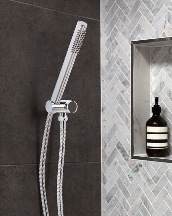 Dusjhode Sølv Metall 1 Spray Modus Moderne Design til Baderom