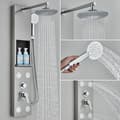 Miniatyrbild 2 av 2: Duschpanel, Rund Topp Spray, Temperaturdisplay,Nickel 7001