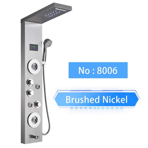 Bruserpanel, dobbelt håndtag kontrol, LED lysfunktion,Nickel 8006