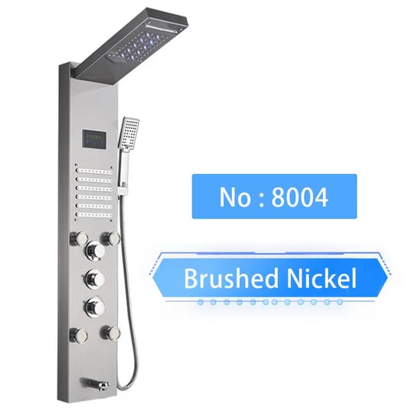 Bruserpanel, dobbelt håndtag kontrol, LED lysfunktion,Nickel 8004