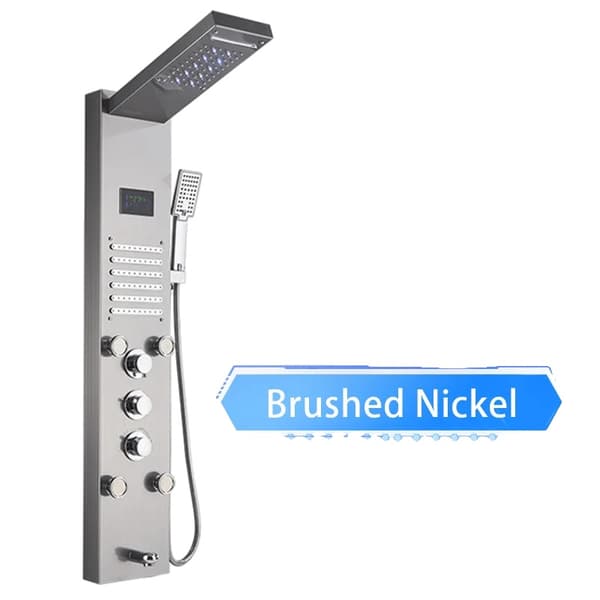 Bruserpanel, dobbelt håndtag kontrol, LED lysfunktion,Nickel 8004