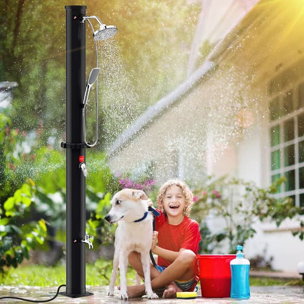 Utomhus solardusch Solardusch för pool Trädgårdsduschar 20L Med skyddshölje och handdusch