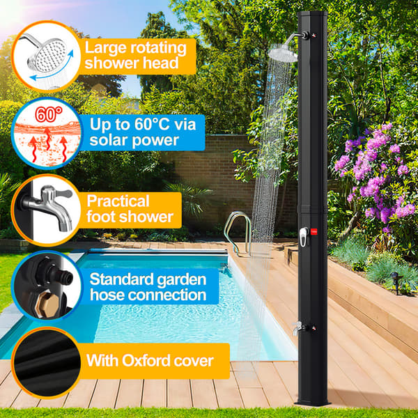Utomhus solardusch Solardusch för pool Trädgårdsduschar 35L Med skyddshölje