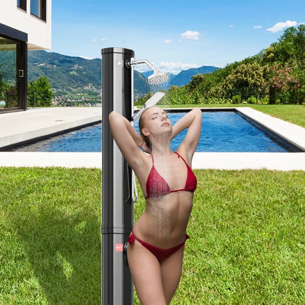 Utomhus solardusch Solardusch för pool Trädgårdsduschar 40L Med skyddshölje och handdusch