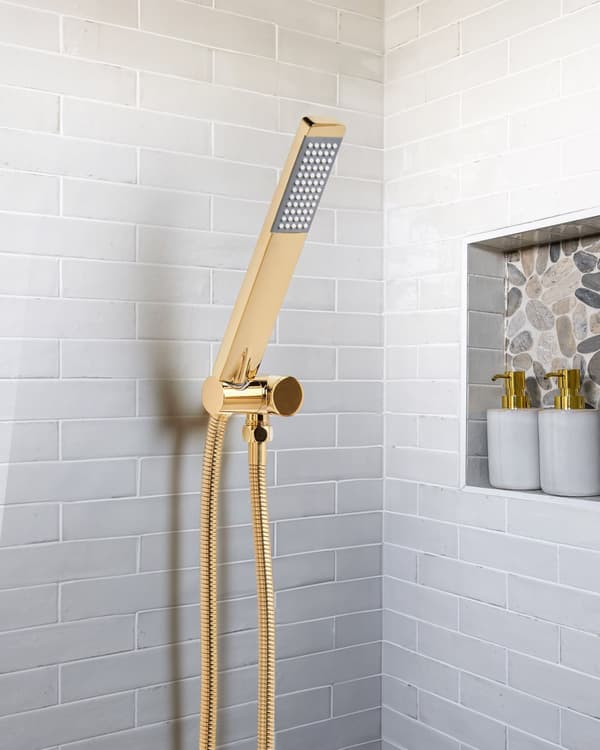 Dusjhode Gull Metall 1 spraymodus Moderne design Baderom Tilbehør Hånddusj