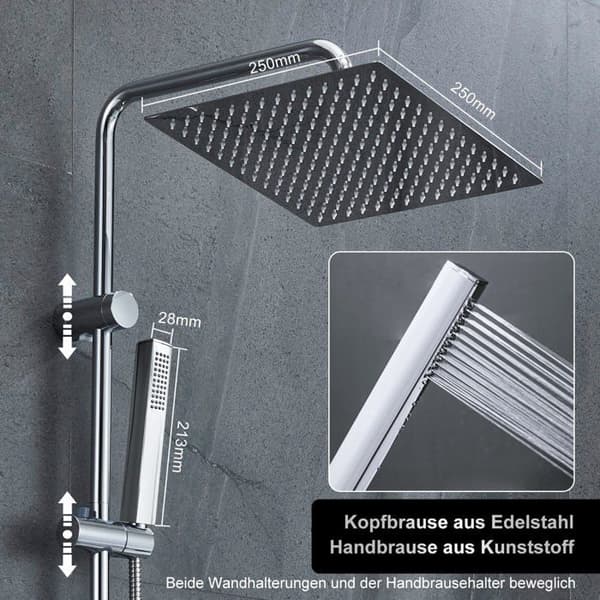 Görbach duschpelare - YT-2525CP-Ablage