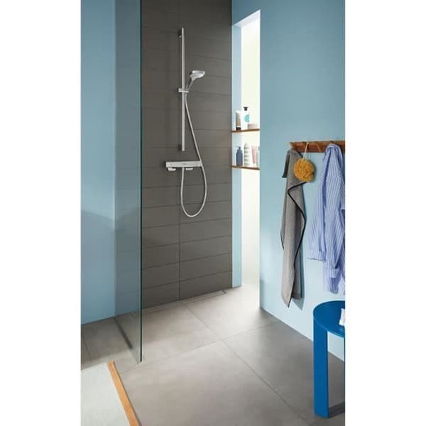 Termostatblandare - HANSGROHE - Ecostat E - Brännskadeförebyggande System - Rektangulär Design - Kromad