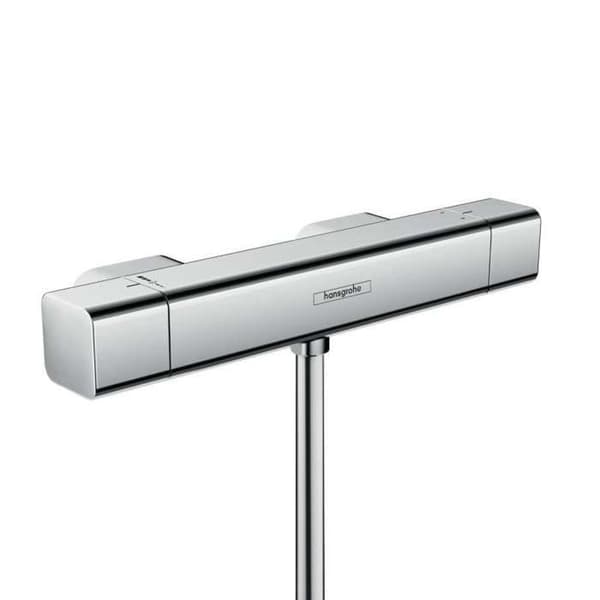 Termostatblandare - HANSGROHE - Ecostat E - Brännskadeförebyggande System - Rektangulär Design - Kromad