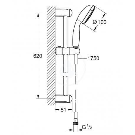 Tempesta 100 Duschset 4 jets (27645001)