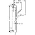 Miniatyrbild 2 av 2: Croma Select E 1-jet duschset - HANSGROHE - Unica'Croma bar 90 cm - Vit/Krom