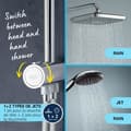Miniatyrbild 6 av 6: Duschpelare med manuell omkastare - Vattenbesparande - GROHE Vitalio Start System 250 - Krom - 26680001